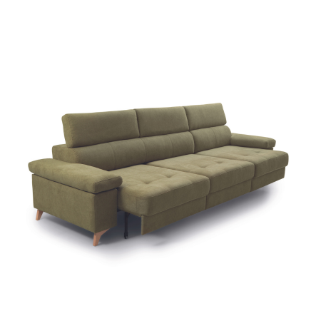 sofa carro 3 asientos color verde modelo polo